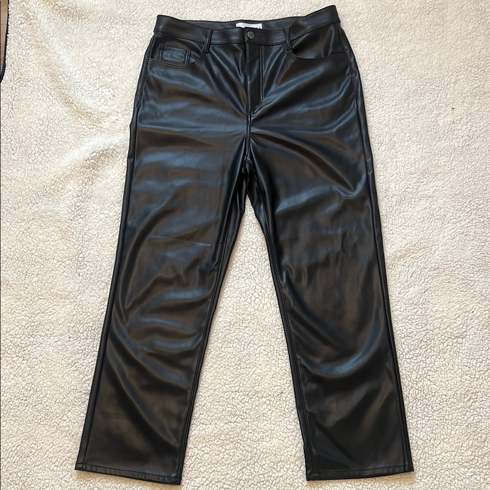 NWOT Faux Leather Jeans